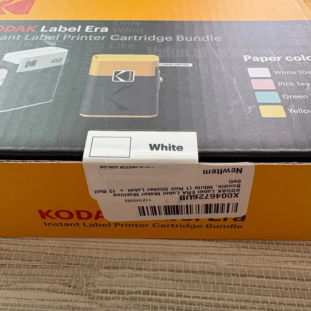 KODAK Label ERA M50 Bundle (13 roll pack, White & Color) Thermal, Inkless / NIB